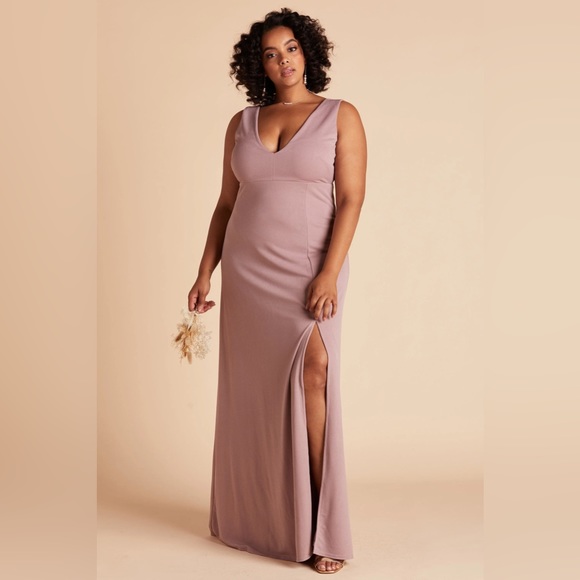 Birdy Grey Shamin Dress Dark Mauve Crepe size M - Picture 2 of 4